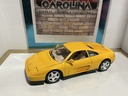 1:18 BURAGO ITALY 1989 FERRARI 348 TB YELLOW ON TAN