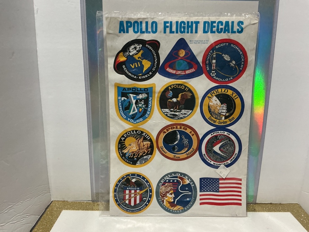 [103432] VINTAGE NASA APPOLO FLIGHT AND SPACE SHUTTLE DECALS
