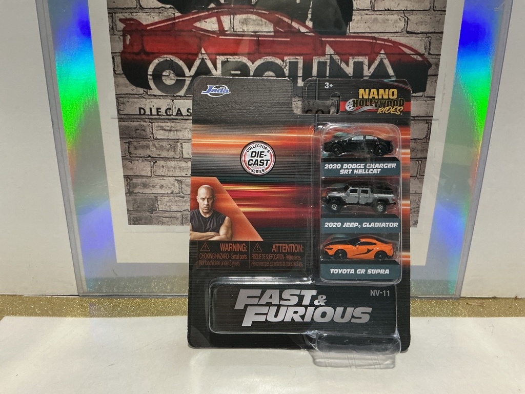 NV-11 JADA TOYS NANO HOLLYWOOD RIDES FAST & FURIOUS 3 PC. PACK