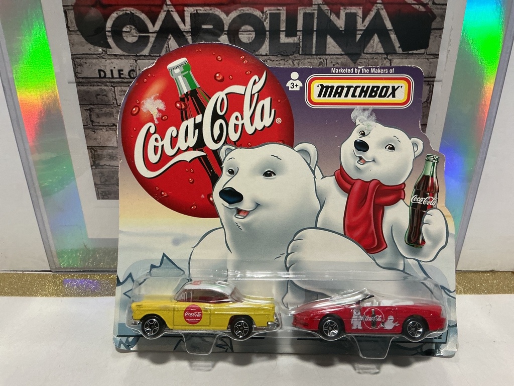 COCA-COLA/MATCHBOX - CHEVY BEL AIR & CAMARO SS CONVERTIBLE