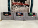 NINTENDO 3 PIECE SET OF SNES SYSTEM CARTRIDGES