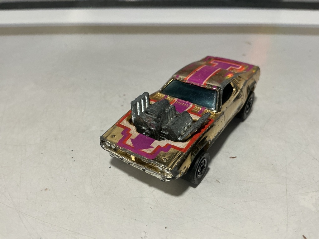 [010729] 1/64 HOTWHEELS 1970 GOLD CHROME RODGER DODGER BLACKWALL - MADE IN HONG KONG