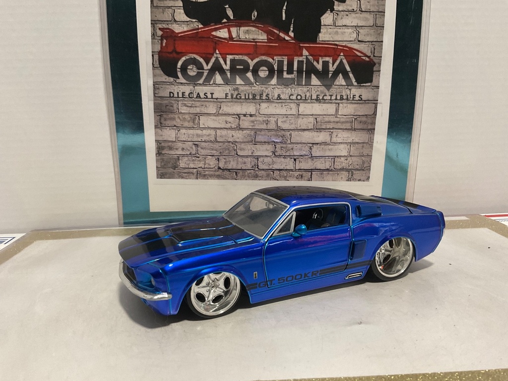 [110524] 1:24 JADA BIG TIME MUSCLE FORD SHELBY GT500 KR BLUE ON BLACK