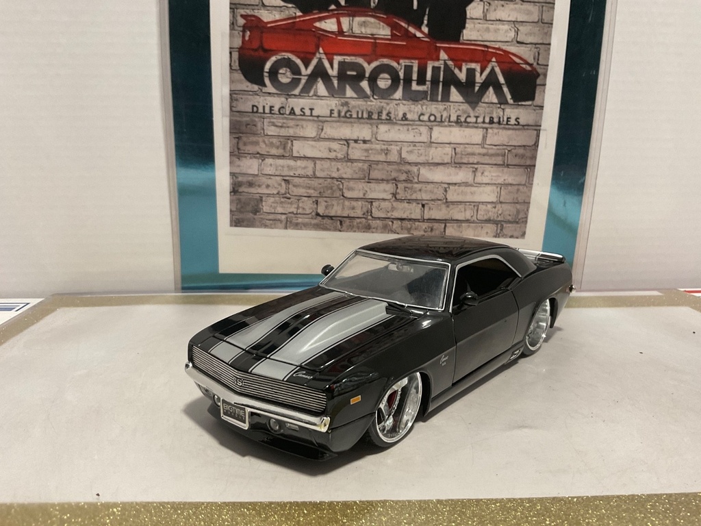 [110525] 1:24 JADA BIG TIME MUSCLE 1969 CHEVROLET CAMARO BLACK ON BLACK