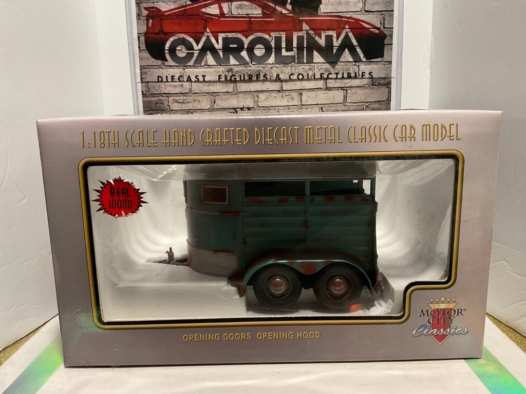 [100894] 1/18 MOTOR CITY CLASSICS WEATHERED HORSE TRAILER 94005