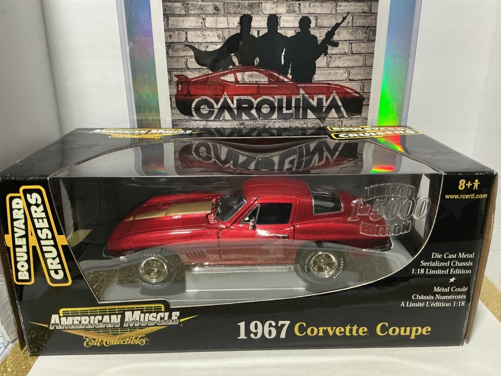 [008758] 1/18 ERTL/BOULEVARD CRUISERS - 1 OF 5000 LIMITED EDITION 1967 CORVETTE COUPE