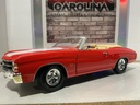 1:18 MAISTO 1971 CHEVROLET CHEVELLE SS 454 CONVERTIBLE RED ON TAN