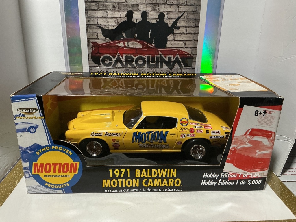 1/18 ERTL / AMERICAN MUSCLE - 1971 BALDWIN MOTION CAMARO [YELLOW/BLACK]