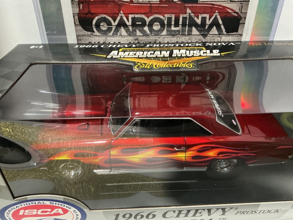 1/18 ERTL/INTERNATIONAL SHOW CAR ASSOCIATION 1966 CHEVY PROSTOCK NOVA [BURGUNDY]