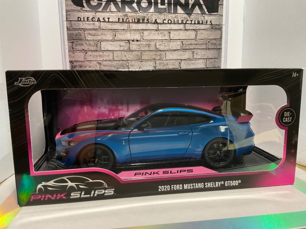 1/18 JADA PINK SLIPS 2020 FORD MUSTANG SHELBY GT 500 BOX HAS TEAR ON BACK