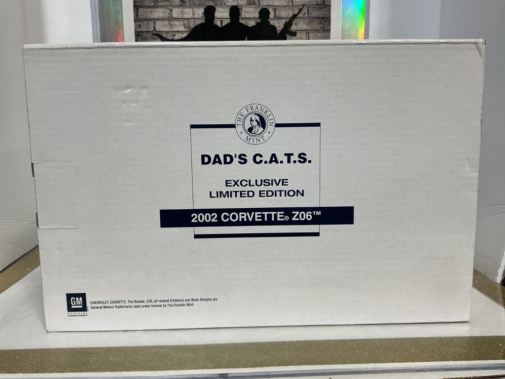 1:24 FRANKLIN MINT  DAD’S C.A.T.S 2002 CORVETTE Z06 BLUE  LE 696 /750