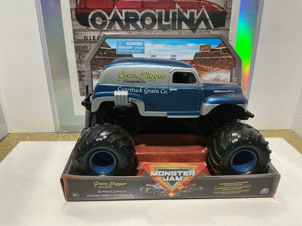 SPINMASTERS - MONSTER JAM 1:24 GRAVE DIGGER, CURRITUCK GRAIN
