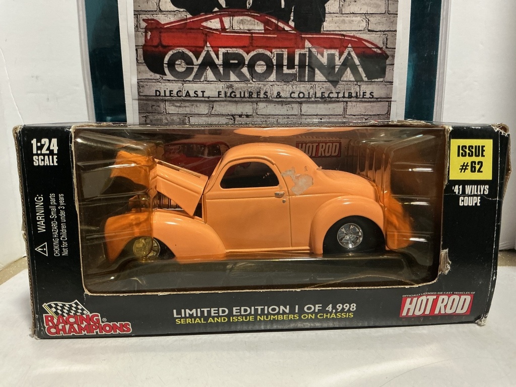 [010035] 1/24 RACING CHAMPIONS HOT ROD - ISSUE #62 ‘41 WILLYS COUPE [DAMAGED BOX]