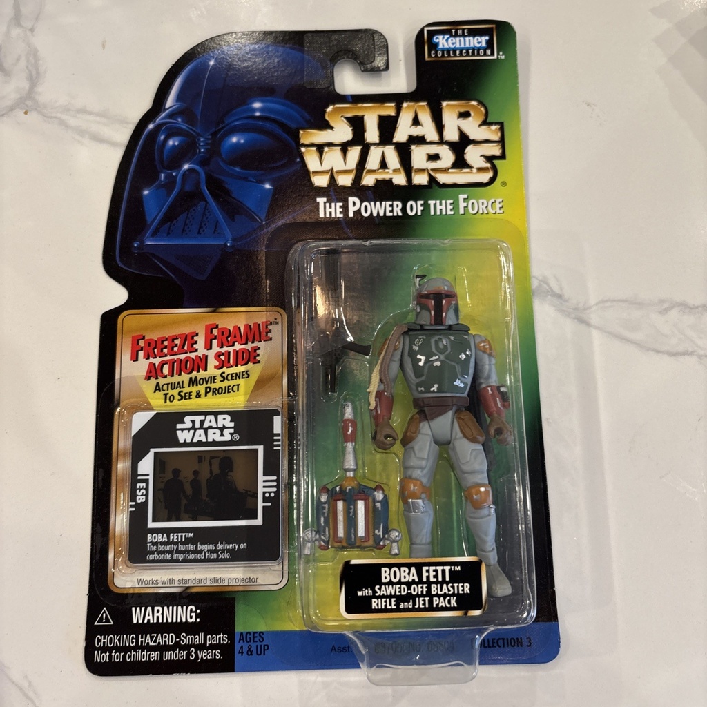 1997 Star Wars POTF 2 Boba Fett Freeze Frame No Bantha/Mythosaur