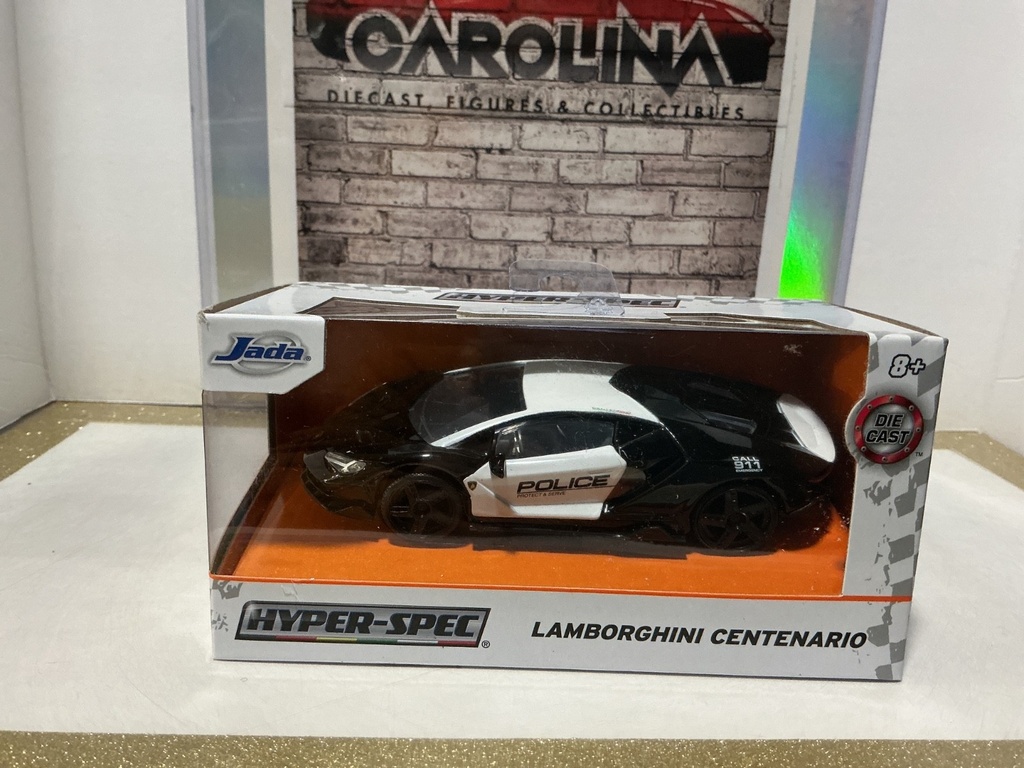 1/32 JADA - HYPER-SPEC LAMBORGHINI CENTENARIO [BLACK AND WHITE/POLICE]