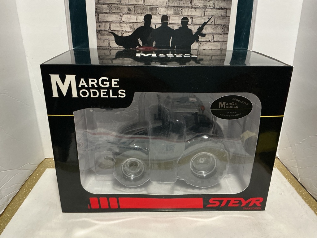 [009631] 1/32 MARGE MODELS STEYR TRACTOR 6300 TERRUS CVT GRAY / BLACK LIMITED EDITION