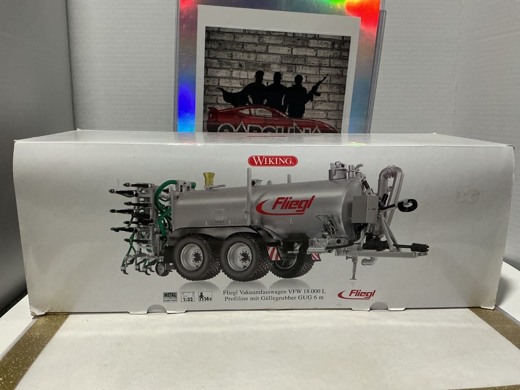 1/32 WIKING - FLIEGL VAKUUMFASSWAGEN VFW 18.000 L PROFILINE MIT GULLEGRUBBER