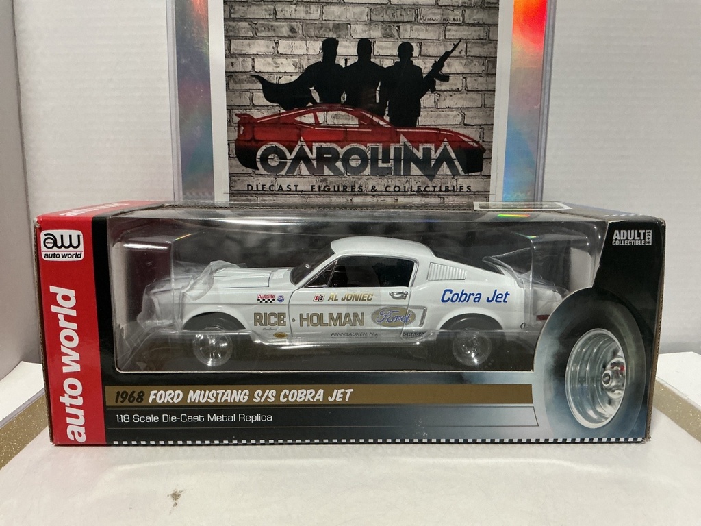 AUTO WORLD 1968 FORD MUSTANG S/S COBRA JET AL JONIEC WINTERNATIONALS