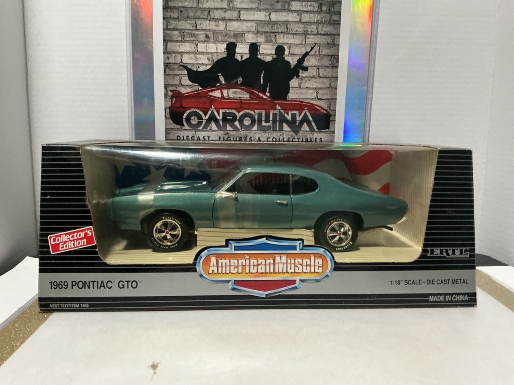 1:18 ERTL AMERICAN MUSCLE BLUE ON BLACK