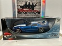 1:18 HOTWHEELS 100% DODGE VIPER GTSR BLUE WITH STRIPES ON BLACK