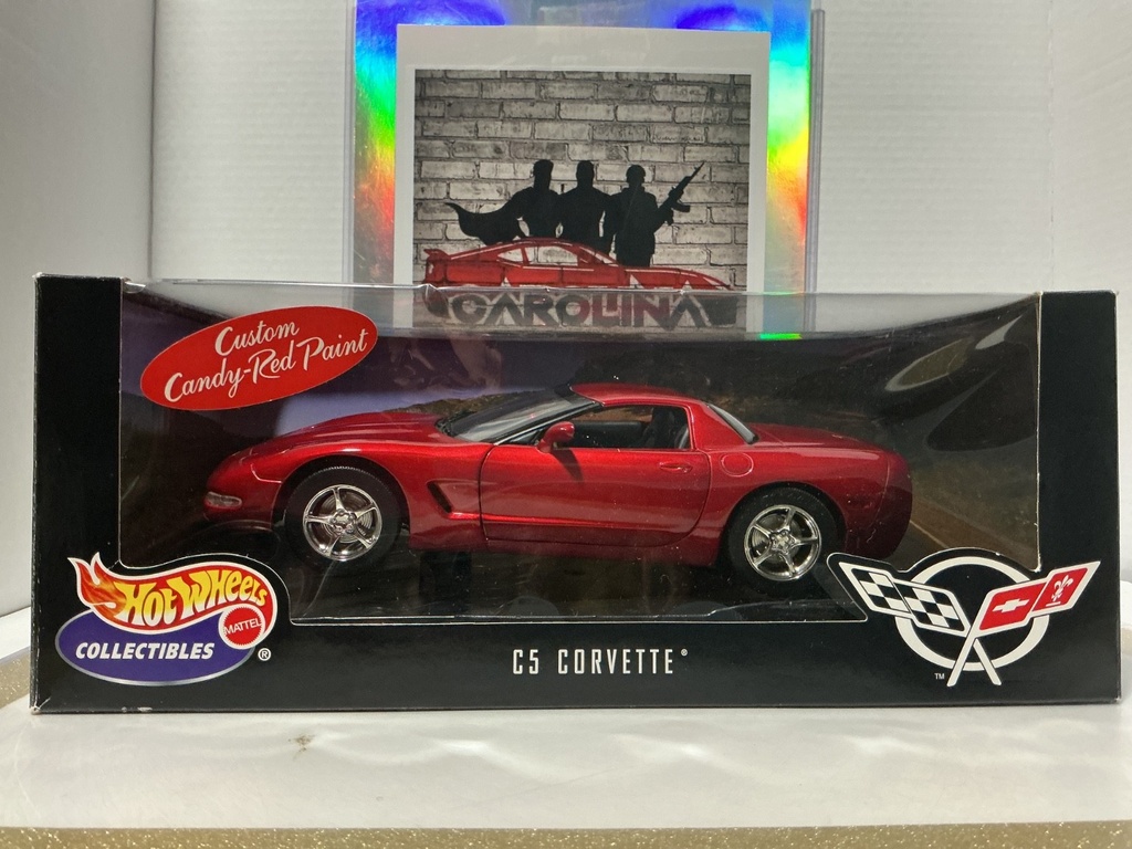 [112375] 1:18 HOTWHEELS COLLECTIBLES C5 CORVETTE CUSTOM CANDY RED PAINT