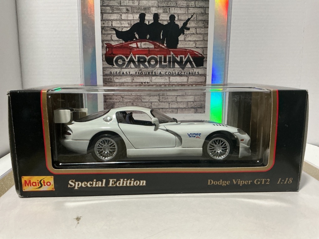 [112381] 1:18 MAISTO SPECIAL EDITION DODGE VIPER GT2 WHITE ON BLACK