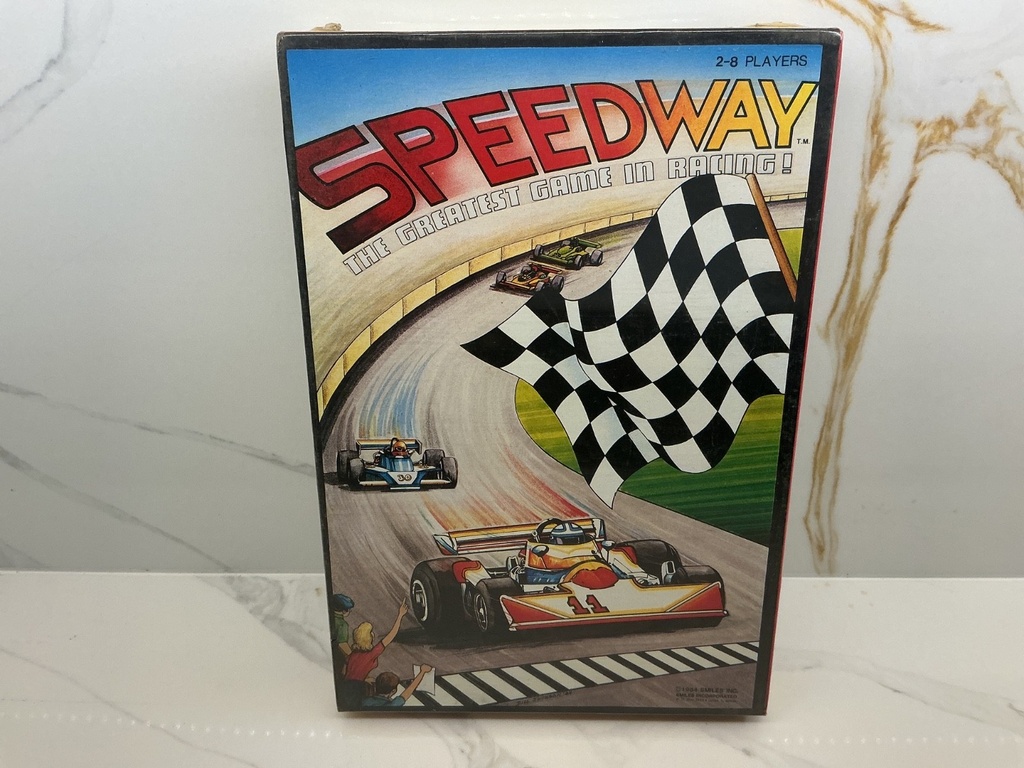 [009768] VINTAGE 1984 SPEEDWAY 2 - 8 PLAYERS BOARD GAME NO. 2125
