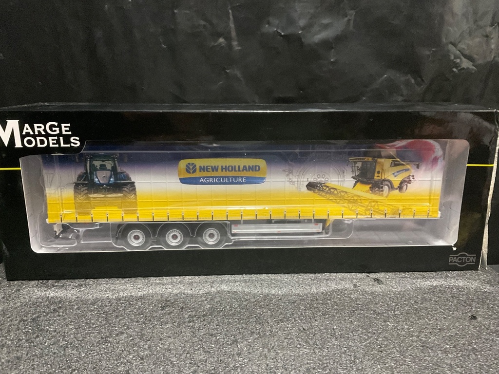 1:32 MARGE MODELS TRIAXLE  PACTON  NEW HOLLAND CONTAINER  TRAILER
