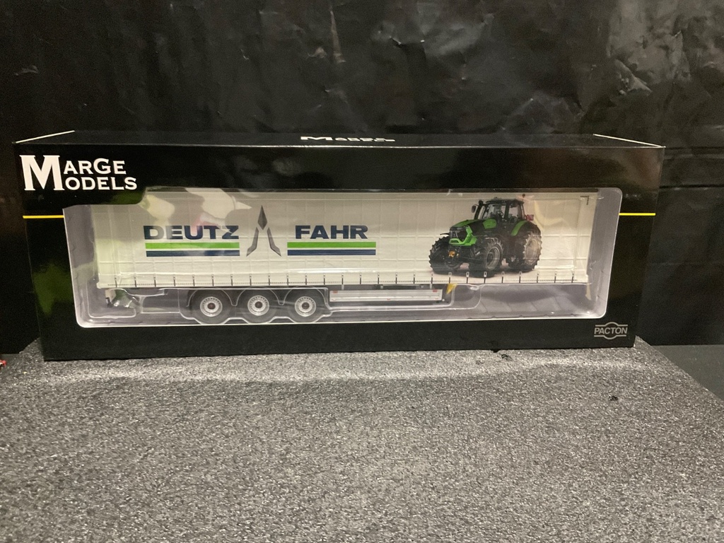 1:32 MARGE MODELS TRIAXLE  PACTON  DEUTZ FAHR CONTAINER  TRAILER