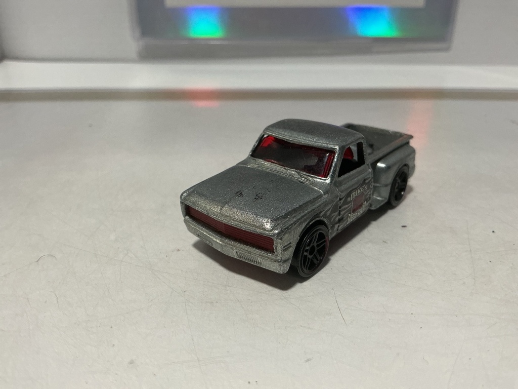 HOTWHEELS MATTEL 2001 CUSTOM 1969 CHEVY MIKE’S SPEED SHOP - USED/DAMAGED