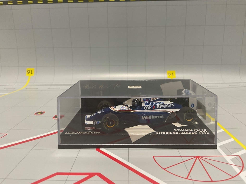 1:43 MINICHAMPS FORMULA 1 WILLIAMS FW 15 D. HILL ESTORIAL 20.  JAN. 1994