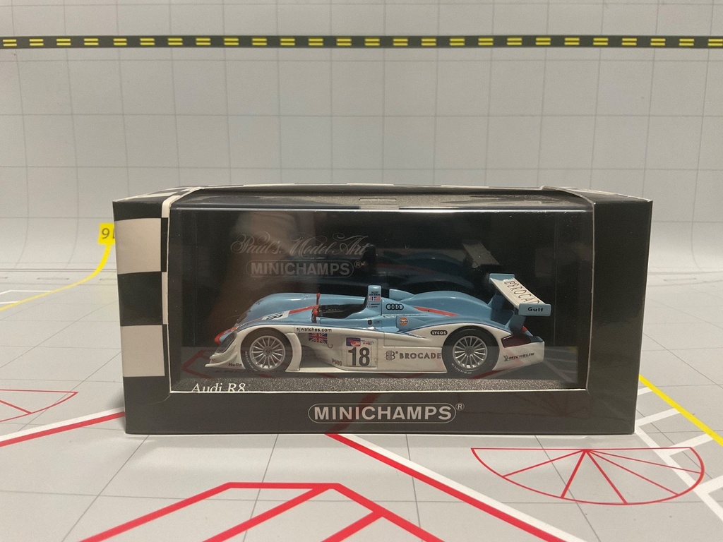 1:43 MINICHAMPS RALLY CAR AUDI R8 JOHANSSON/LEMARIE