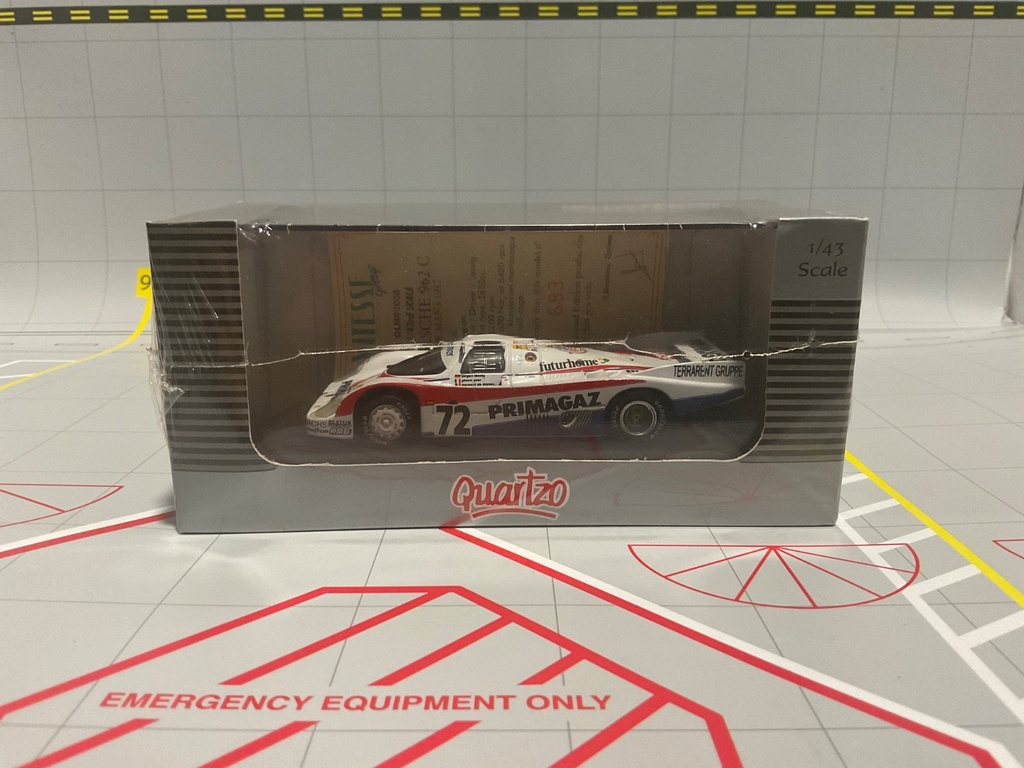 1:43 QUARTZO RALLY CAR QLM99008 PORSCHE 962 C “PRIMAGAZ” LE MANS 87 YVER/LASSIG