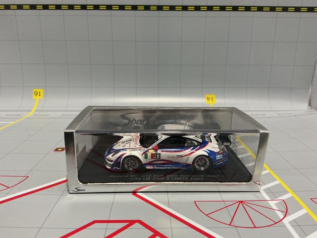 1:43 SPARK PORSCHE 997 GT3 RSR TEAM AUTORLANDO SPORT N93 LM 2007 3RD LMGT2 CLASS