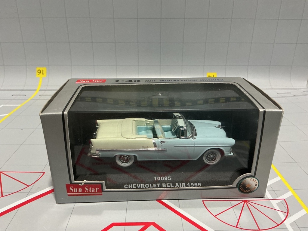 1:43 SUN STAR METAL DIECAST CHEVROLET BEL AIR 1955