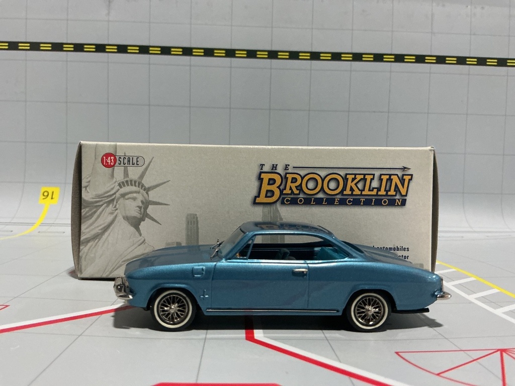 1:43 BROOKLIN MODELS BRK 139 1967 CHEVROLET CORVAIR MONZA (NANTUCKET BLUE POLY)
