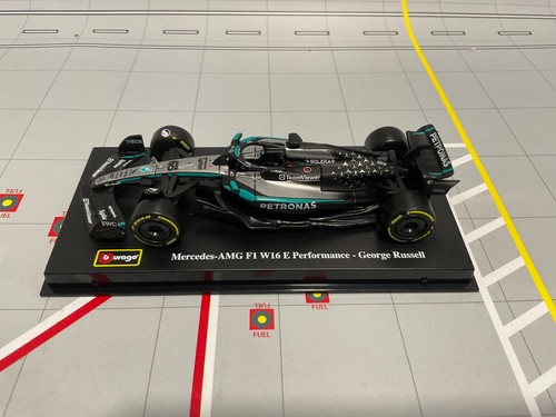 1/43 BURAGO Formula 1 Mercedes AMG W16 E #63 George Russell Silver Trim