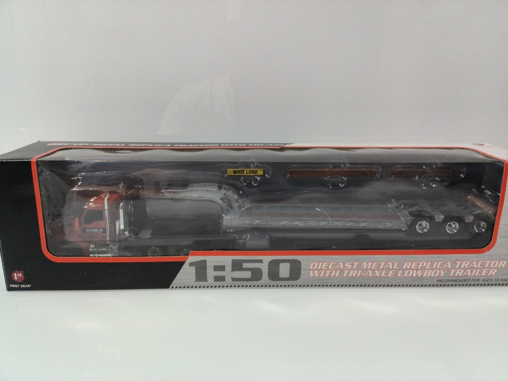 1:50 FIRST GEAR KENWORTH T880 WITH LOWBOY TRAILER CASE