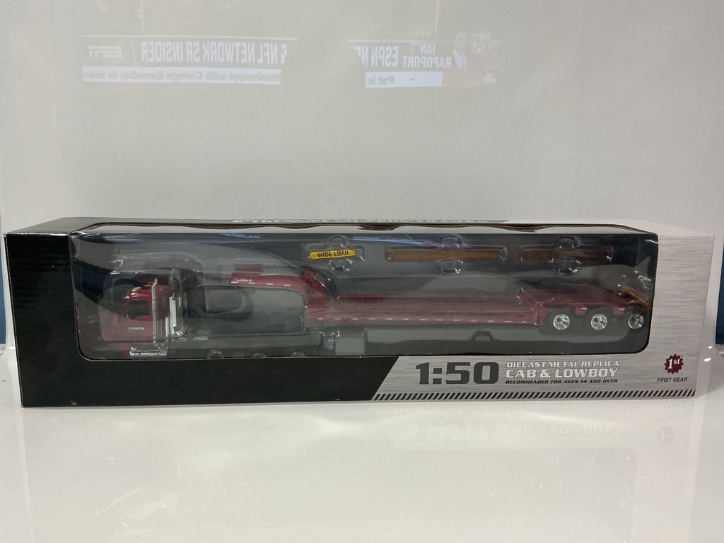 1:50 FIRST GEAR KENWORTH T880 WITH TRACKS A LOWBOY TRAILER RED KOMATSU