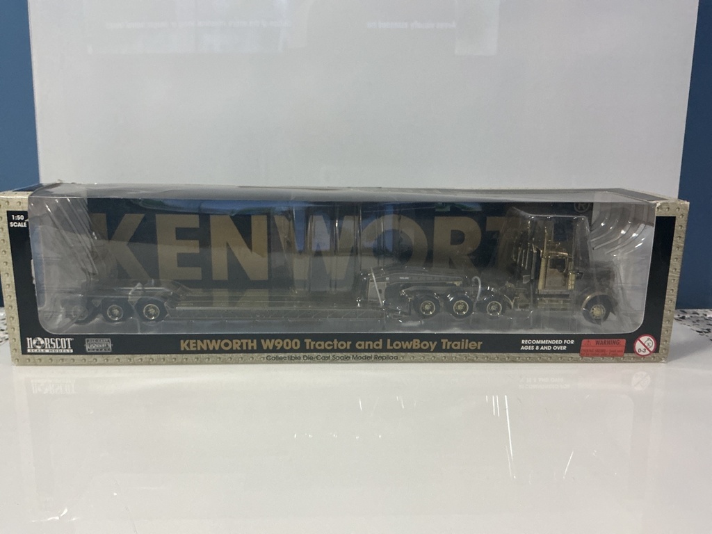 1:50 NORSCOT KENWORTH W900 TRACTOR AND LOWBOY TRAILER #62106 LE GOLD