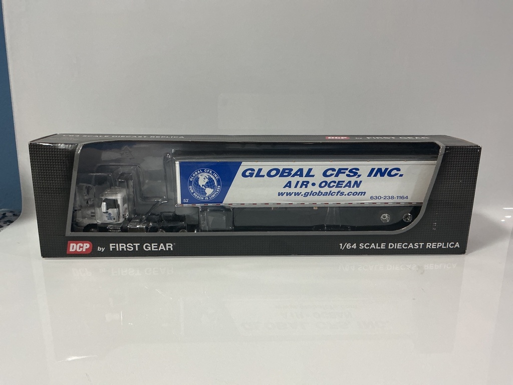 1:64 DIE-CAST PROMOTIONS  DCP MACK TRACTOR WITH GLOBAL BOX VAN #60–0821