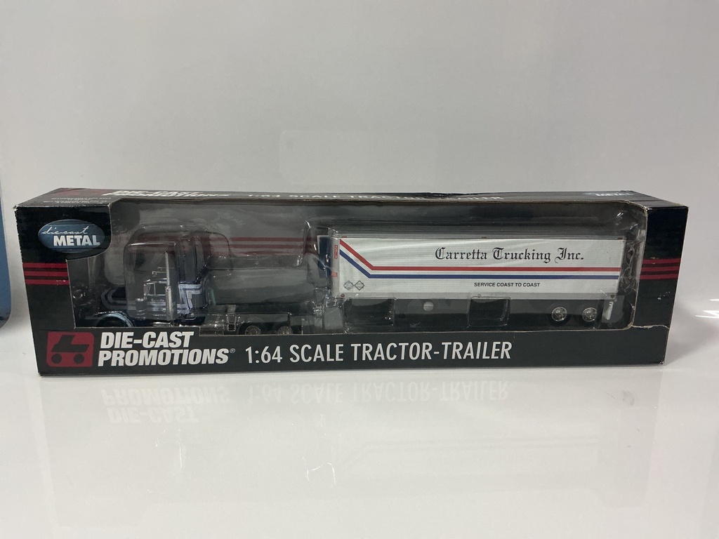 1:64 DIE-CAST PROMOTIONS  DCP PETERBILT TRACTOR WITH CARRETTA REFRIGERATED BOX #32437