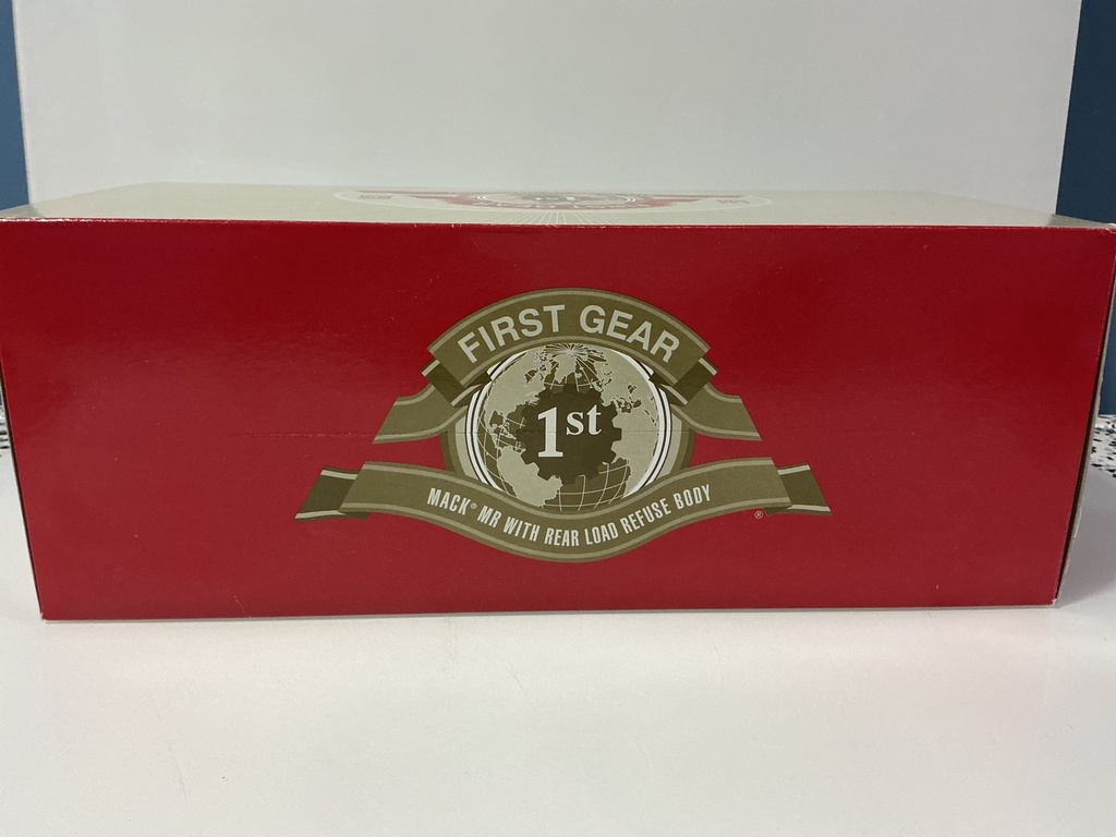 [112846.] 1:43 FIRST GEAR MACK MR REAR LOADING CITY OF NY TRASH TRUCK #19–3323