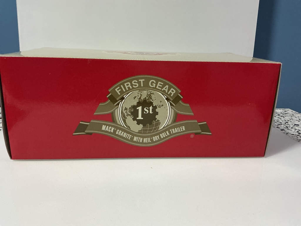 [112847.] 1:34 FIRST GEAR “READY MIX” MACK GRANITE TRUCK WITH DRY BUCK TRAILER #10-3510