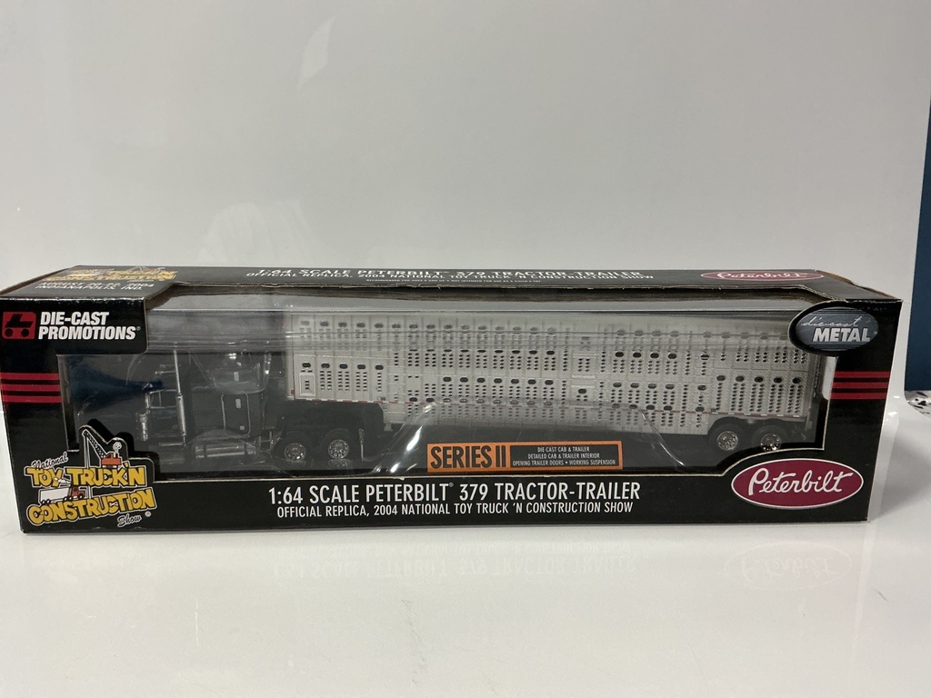 1:64 DIE-CAST PROMOTIONS  DCP BEEF CORP. PETERBILT 379 WITH LIVESTOCK TRAILER