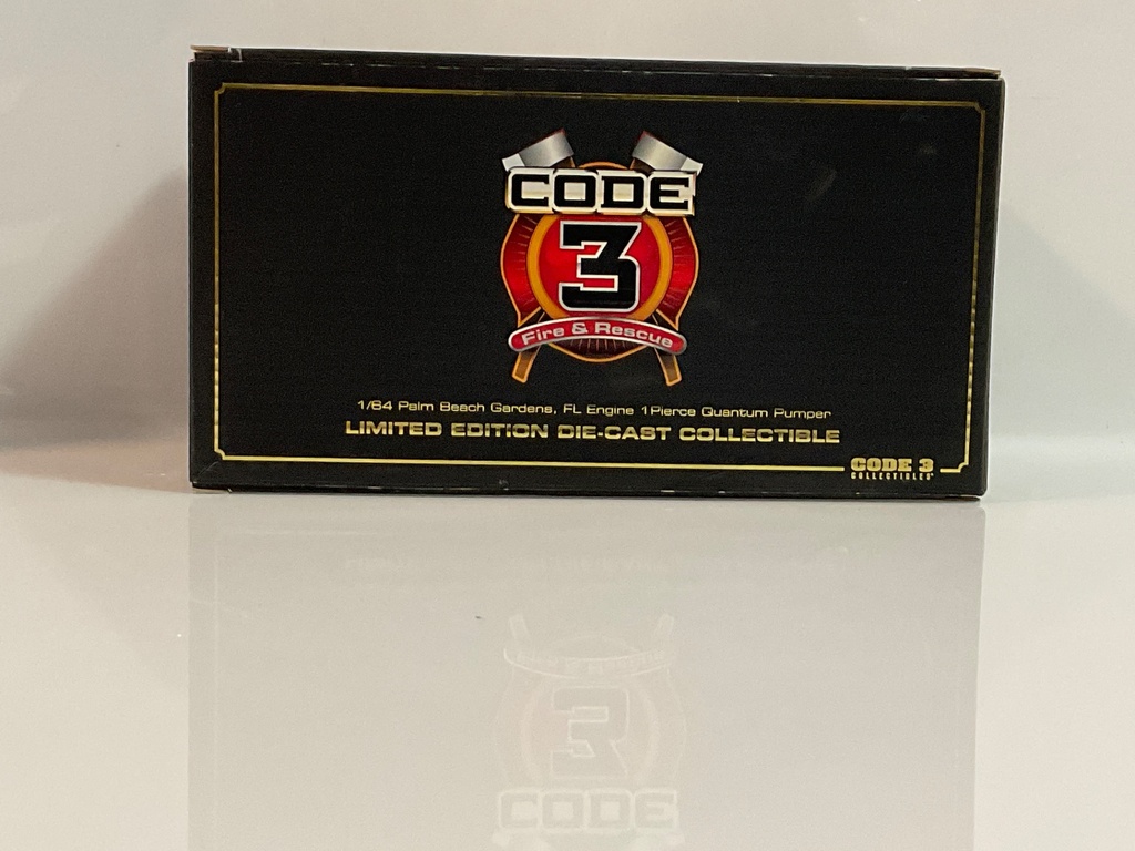 1/64 CODE 3 PALM BEACH 1 PIERCE QUANTUM PUMPER 