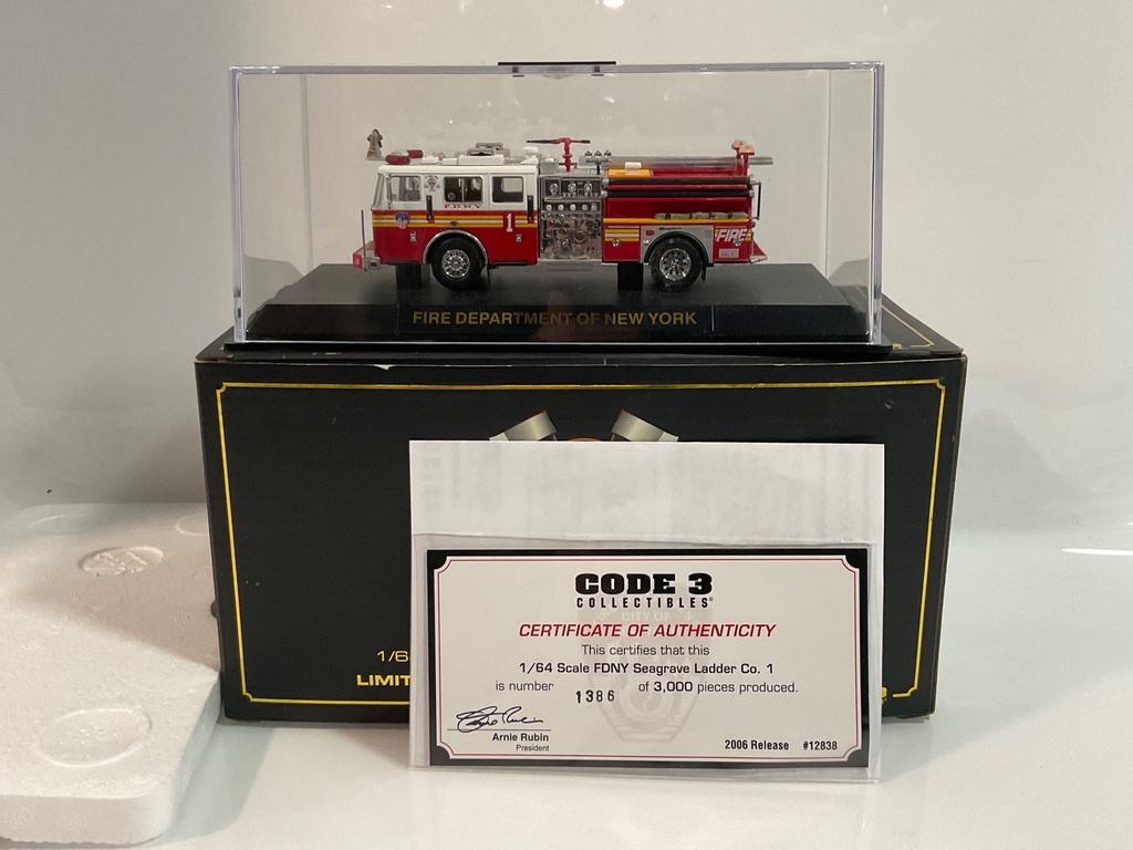 1/64 CODE 3 FDNY SEAGRAVE LADDER CO. 1 