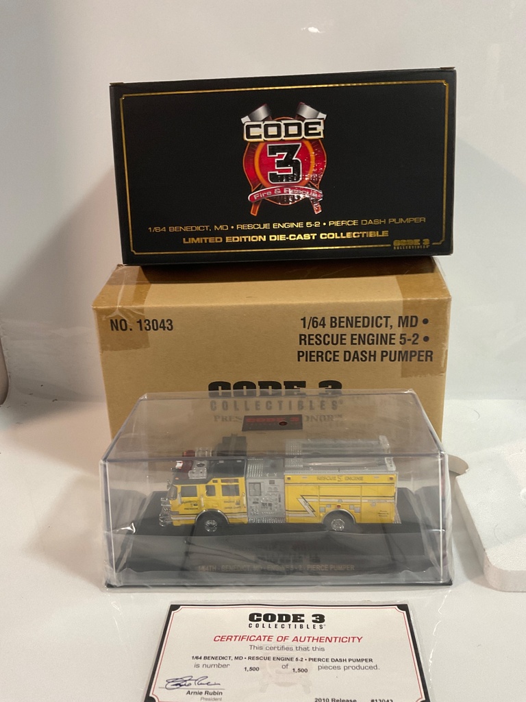1/64 CODE 3 BENEDICT MD RESCUE  ENGINE 5-2  13043