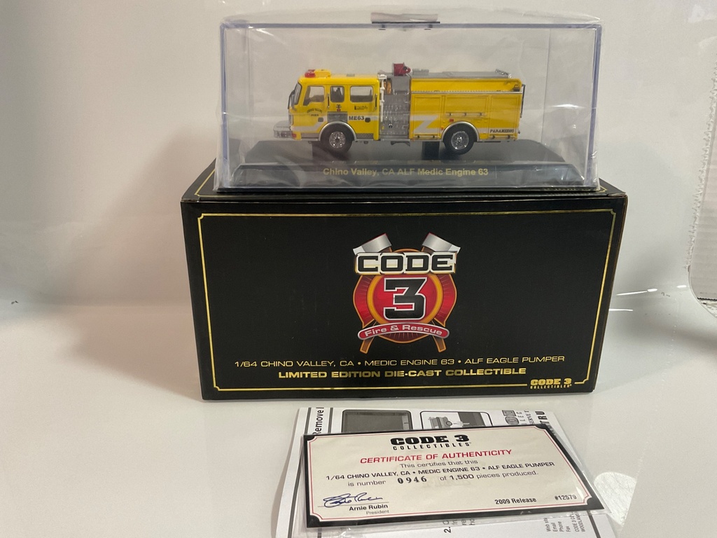 CODE 3 CHINO VALLEY MEDIC ENGINE 63 ALF EAGLE PUMPER