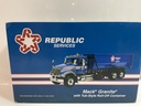 1/34 FIRST GEAR MACK GRANITE W/ TUB STYLE ROLL OFF CONTAINER 18-4046